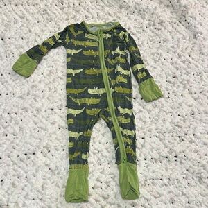 Little Sleepies Green Crocodile Zippie
